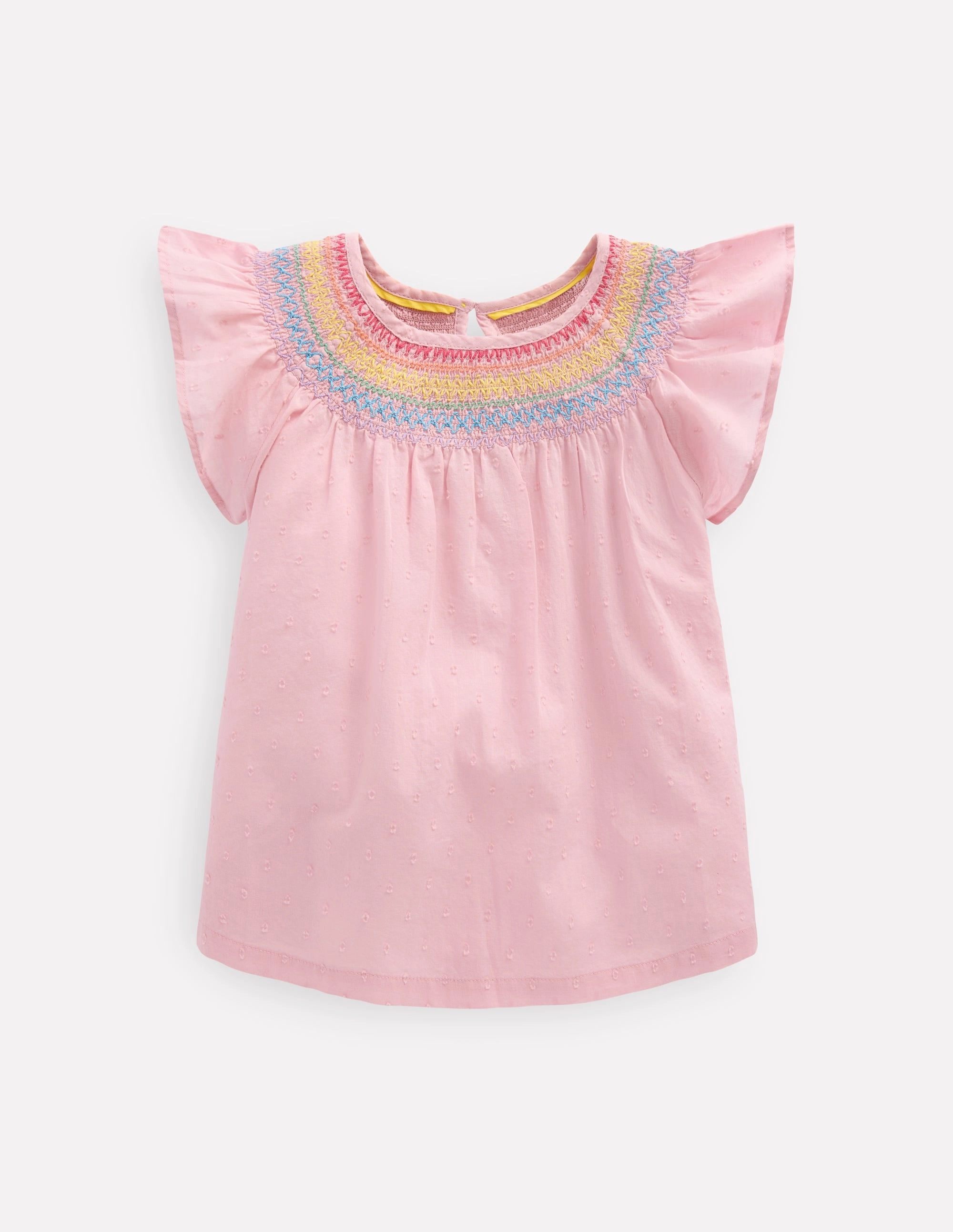 Woven Smocked Top-Vintage Pink Adjustable Hem Toggles