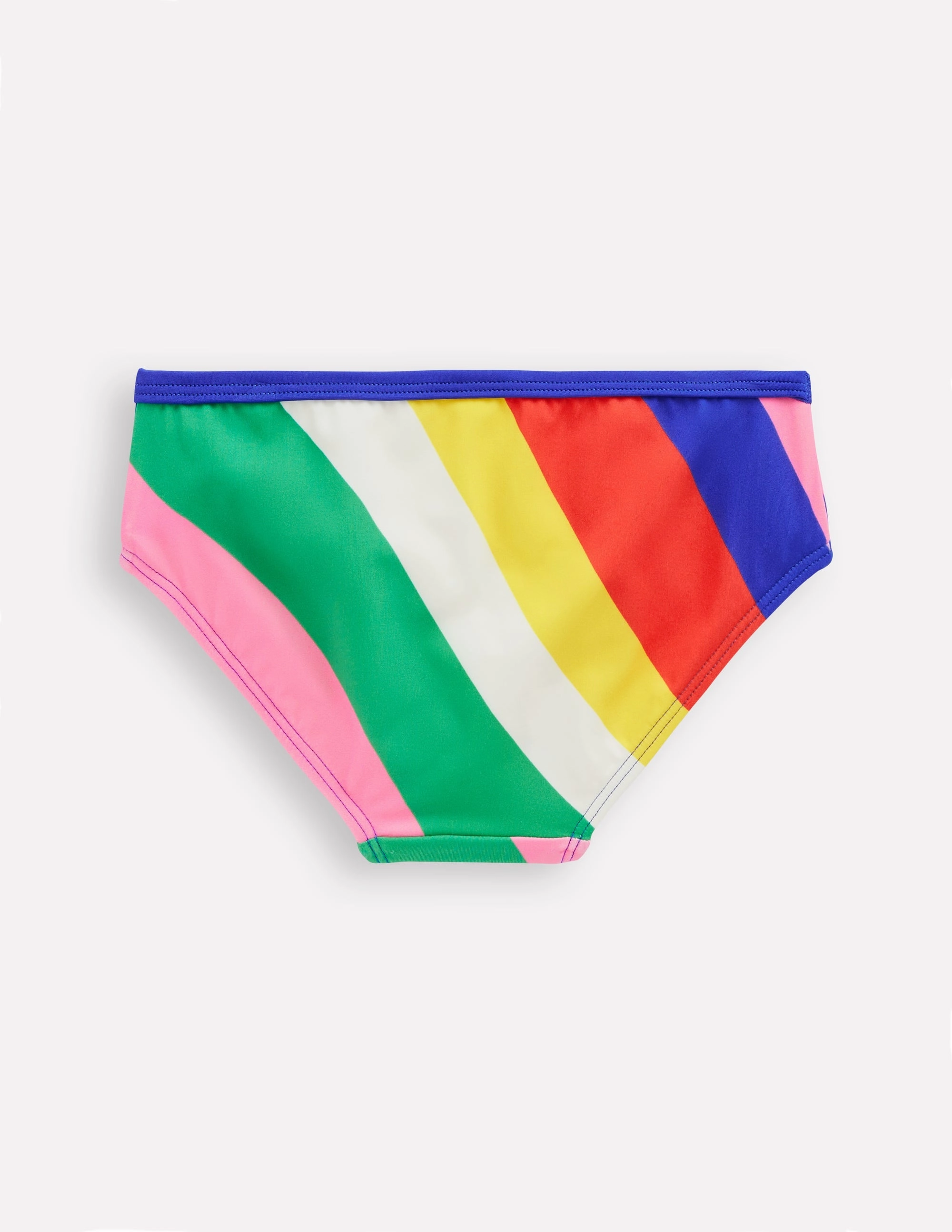 Comfort Seeker Poolside-Chic Patterned Bikini Bottoms-Multi Rainbow Swirl