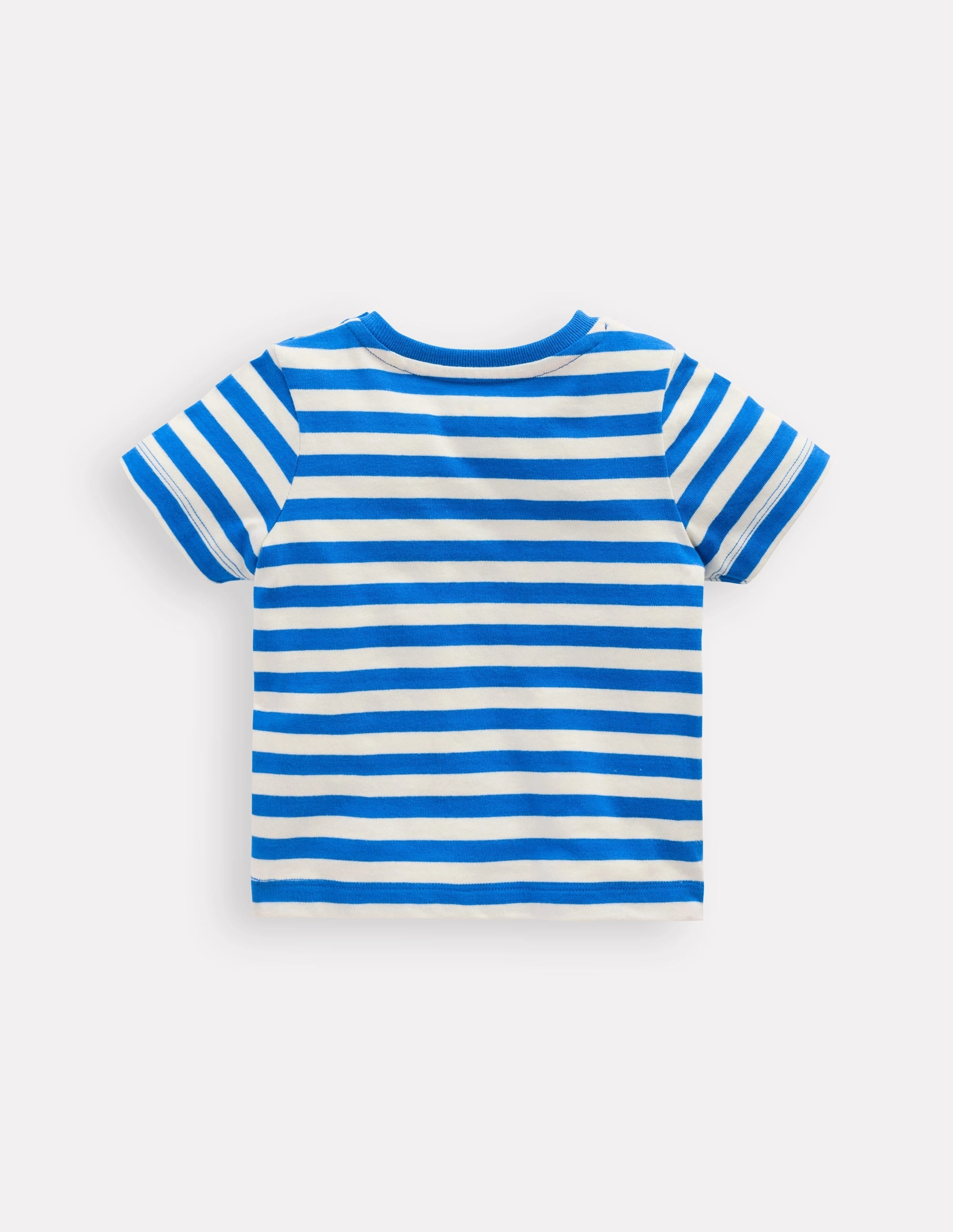 Wicking Inner Lining Logo Interest T-Shirt-Blue Stripe Fruit