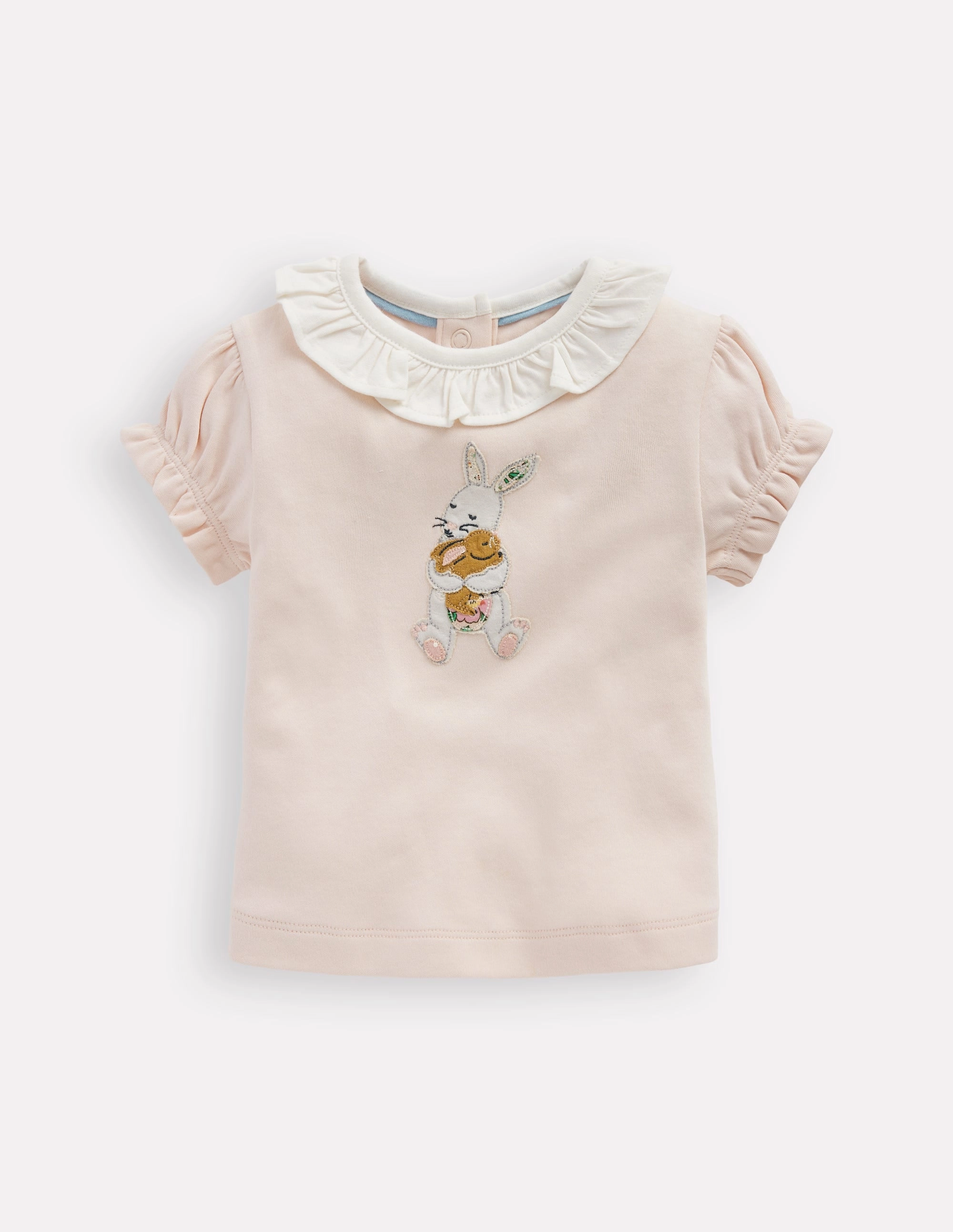 Ruffle Neck T-Shirt-Chalk Pink NoSlip Grip