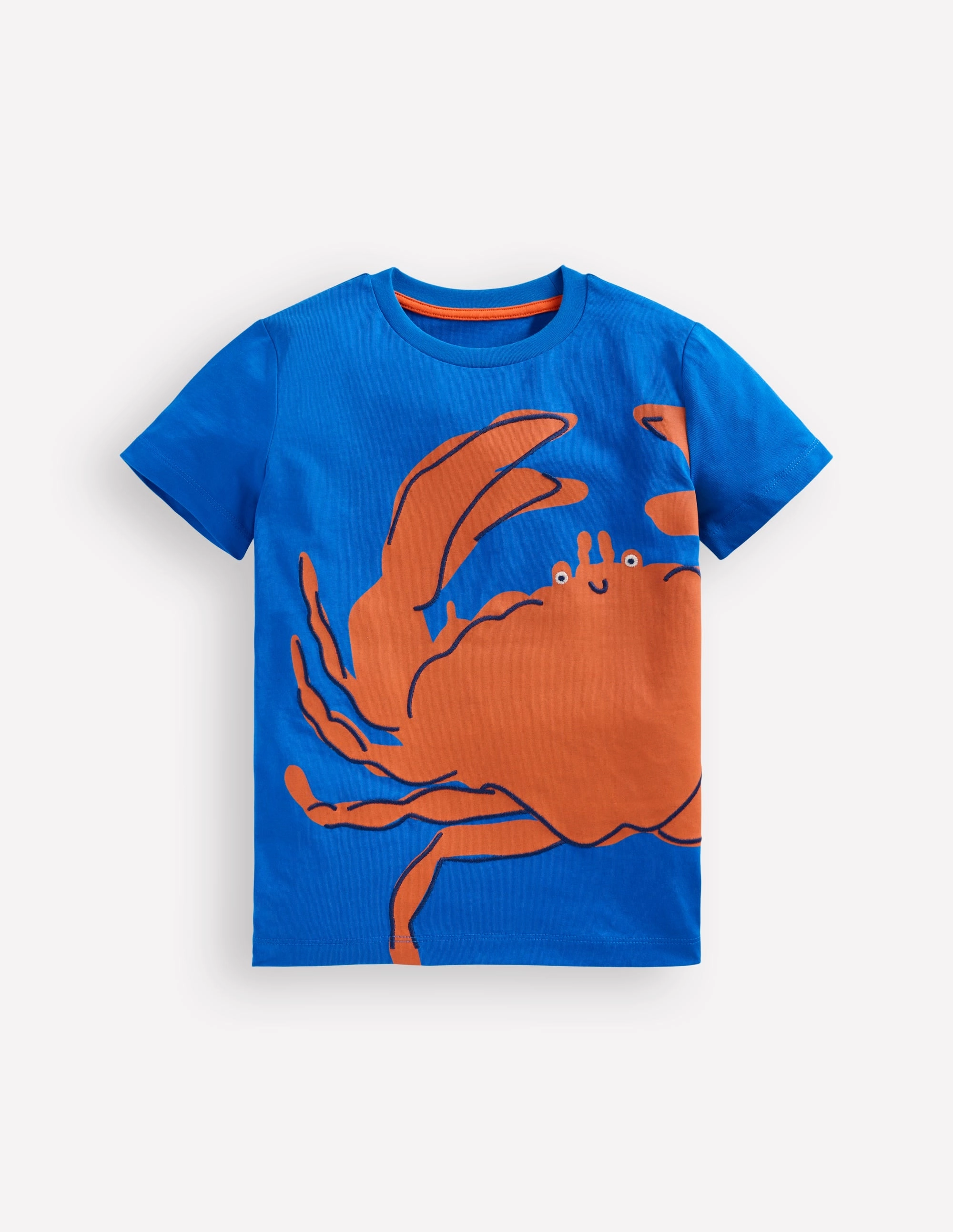 Fun Graphic T-shirt-Kingfisher Blue Crab ReflectiveTrims FadeResistant Dye