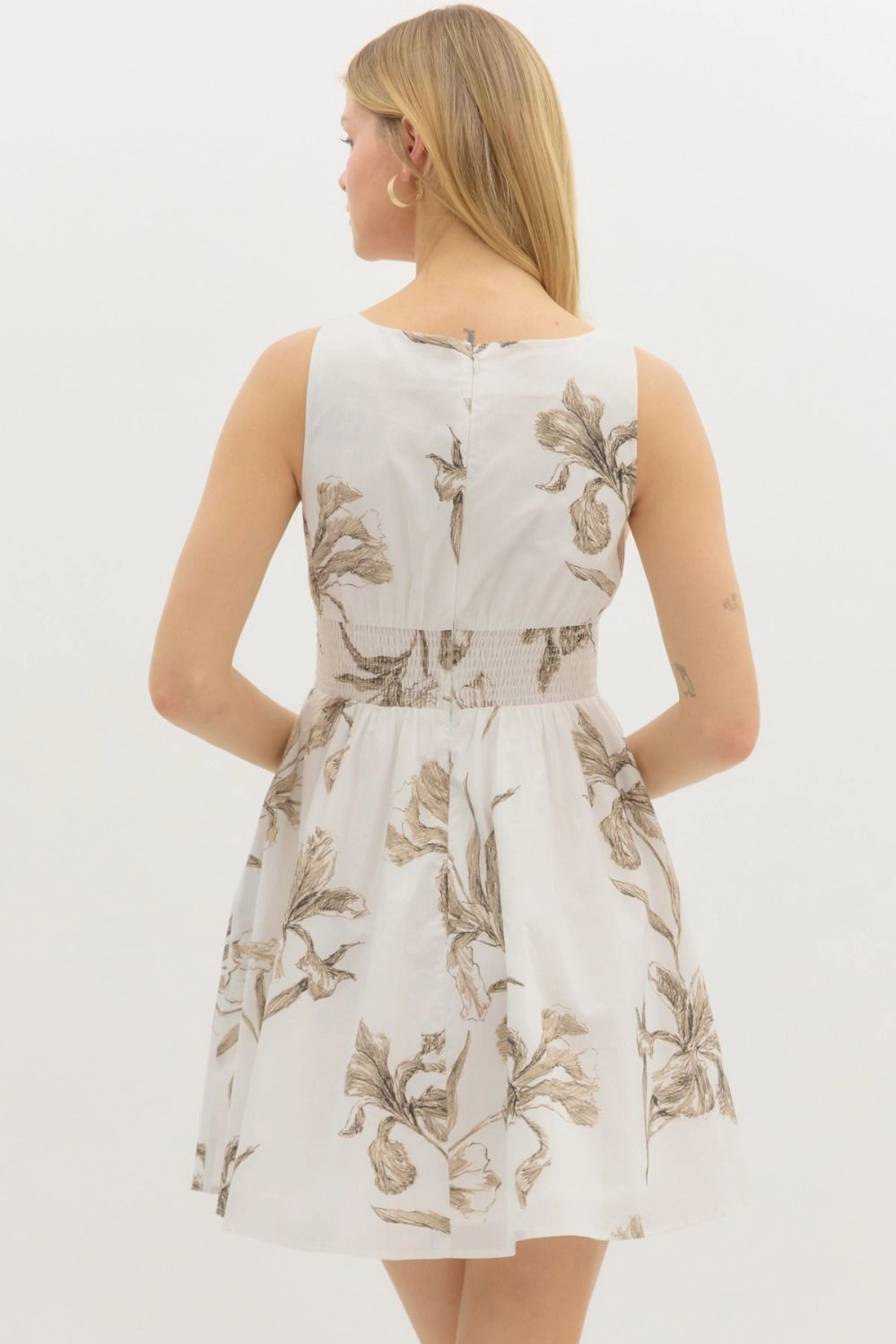 Cool Drape Nobody Like Me Off White Printed Dress