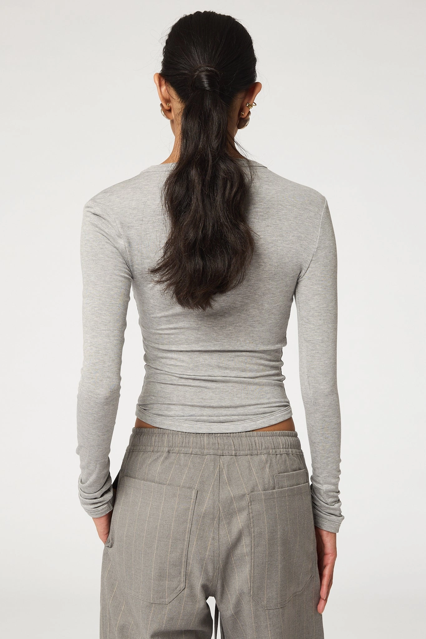 SIMON LONGSLEEVE TOP Overlock Edging