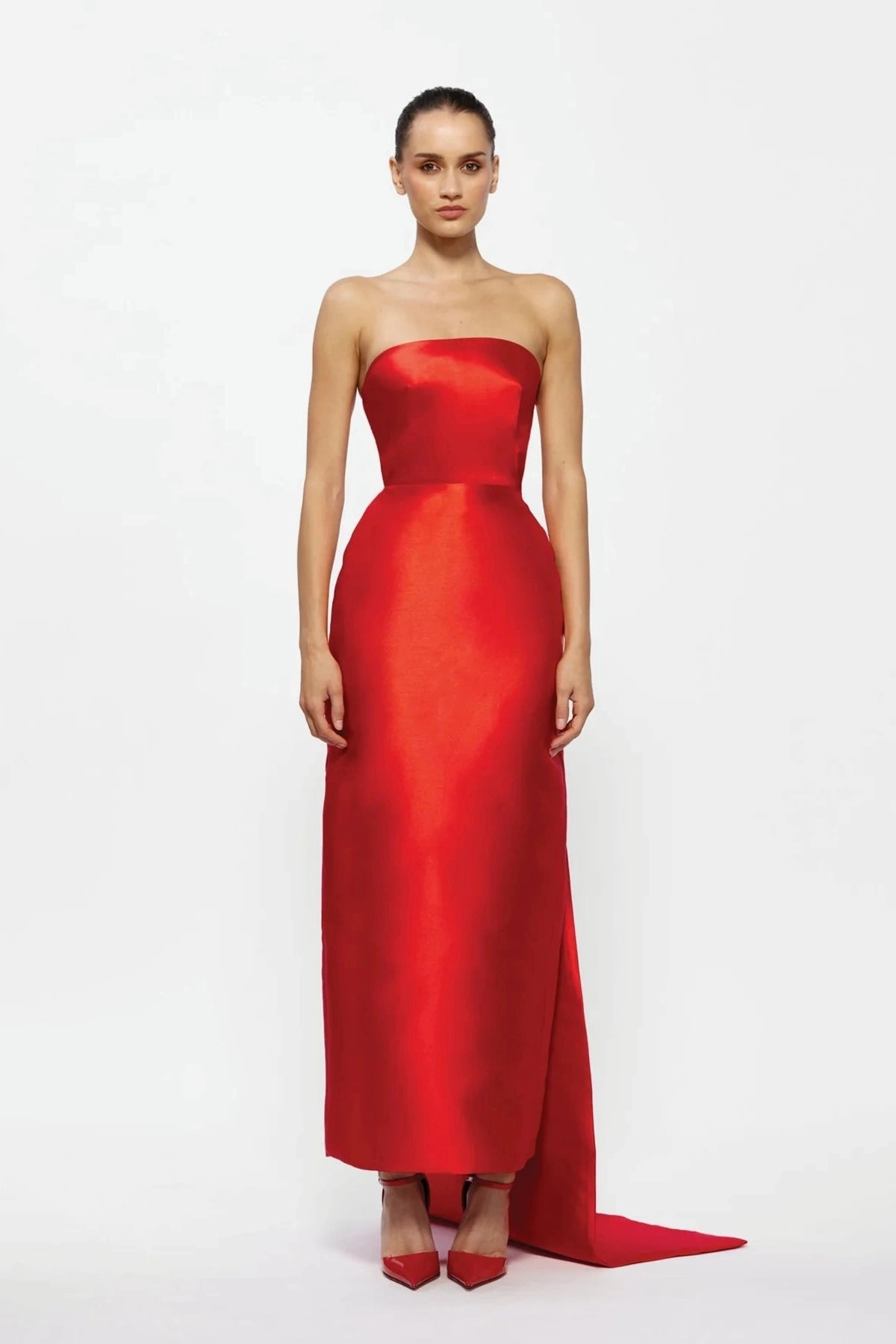 Solid-color New Mood Zahara Dress Red