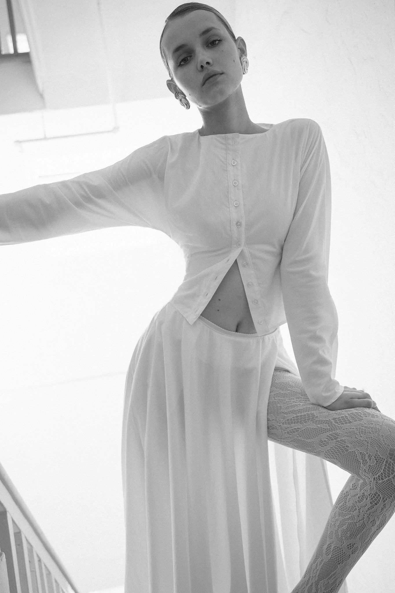 BondedHemline Ribbed Trim Details ZHADE TOP