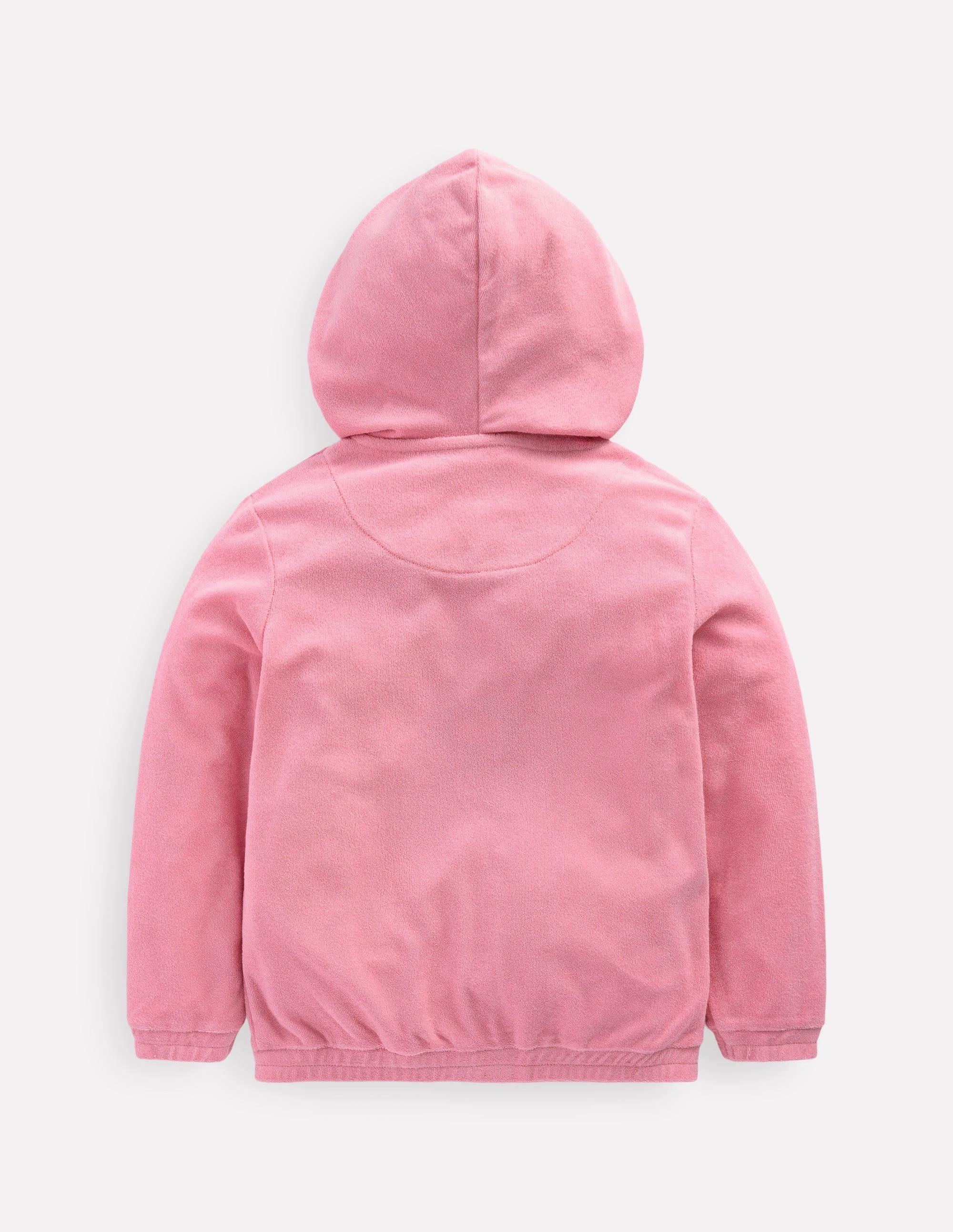Zero Waste Production Label Zip-Through Towelling Hoodie-Chalk Pink Fruit